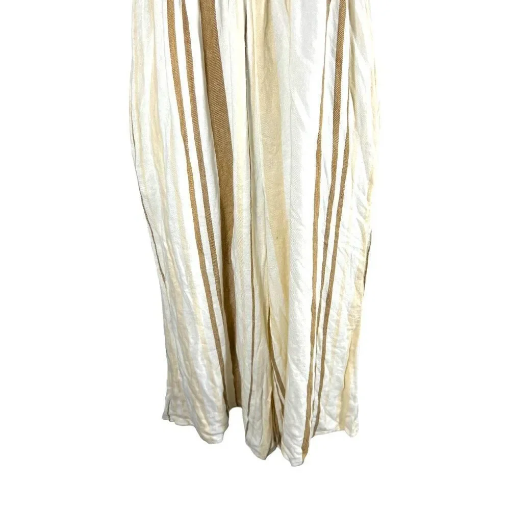 Ripcurl Sol Linen Smocked Cropped Jumpsuit - Picture 8 of 13